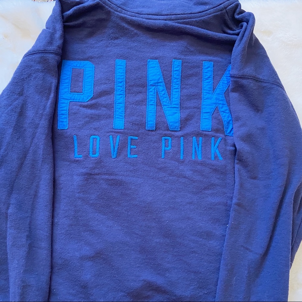 NAVY VS PINK QUARTER ZIP